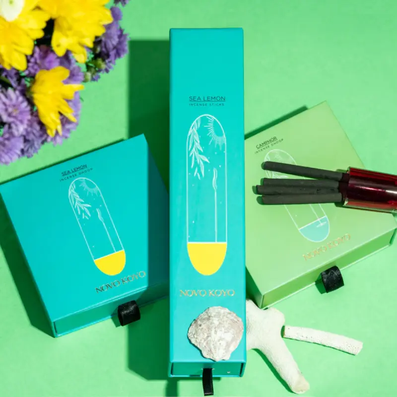 Dhoop Sticks | Charcoal Free | Sea Lemon | 50 Sticks & Holder