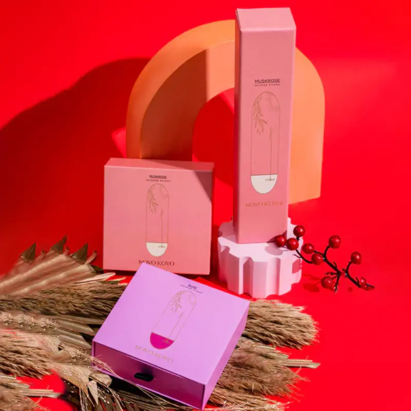 Dhoop Sticks | Charcoal Free | Rose | 50 Sticks & Holder